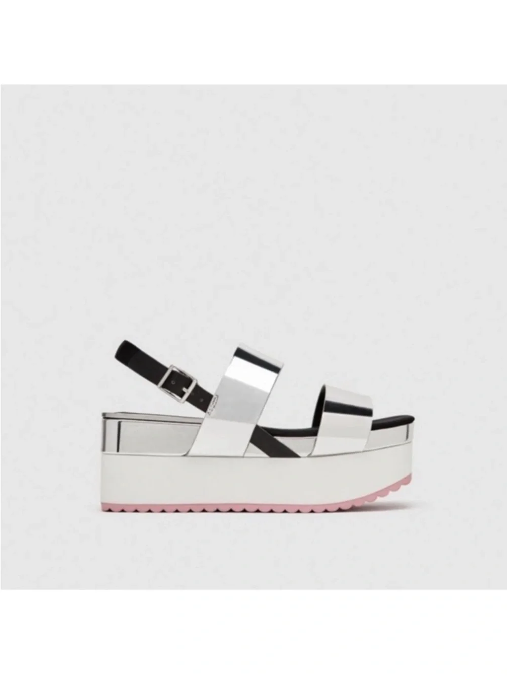 Zara Metallic Platform Sandals - Picture 2 of 7